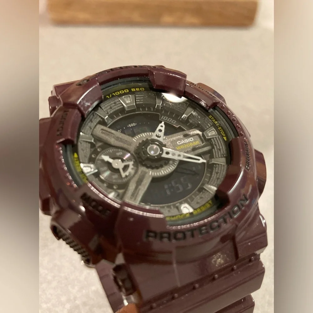 Rare Casio Gshock, GMA-S110MC, purple, black, gray, light works, new battery